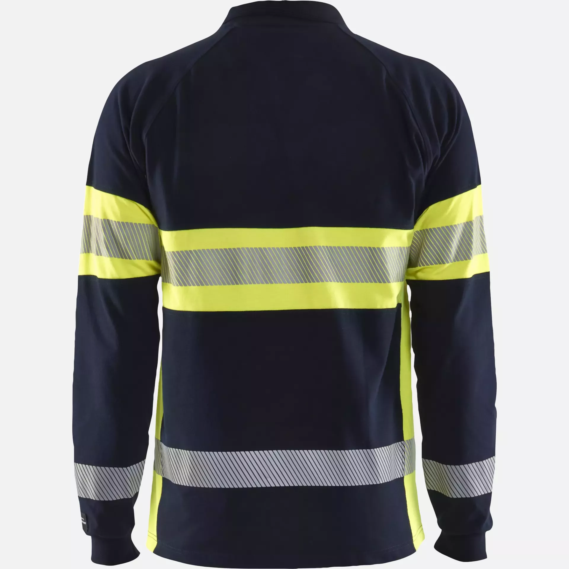 Blaklader 343817418933, Langarm Polo Shirt Multinorm, Marineblau/ Gelb, image 4