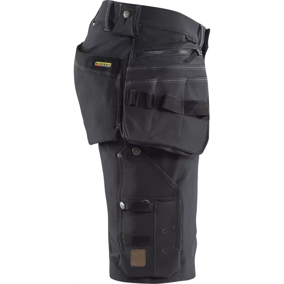 Blaklader 198816449899, X1900 4-Way Stretch Craftsman Shorts, Dark Grey/Black, image 2, gallery thumbnail