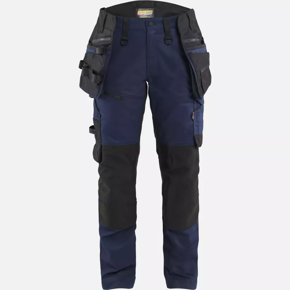 Blaklader 717011498699, STRIKER Ladies' Stretch Craftsman Work Trousers, Dark Navy Blue/Black, image 1, gallery thumbnail