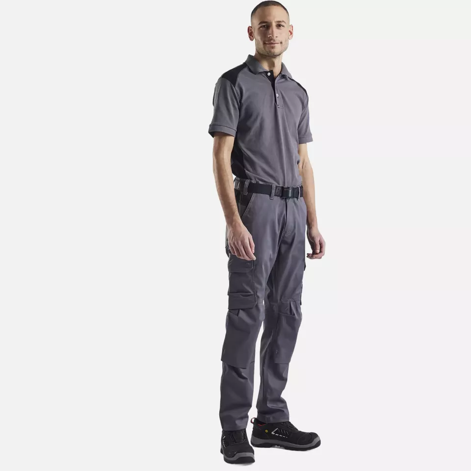 Blaklader 144818329699, Industrie Stretch Arbeitshose mit Kniepolstertaschen, Mittelgrau/Schwarz, image 5, gallery thumbnail