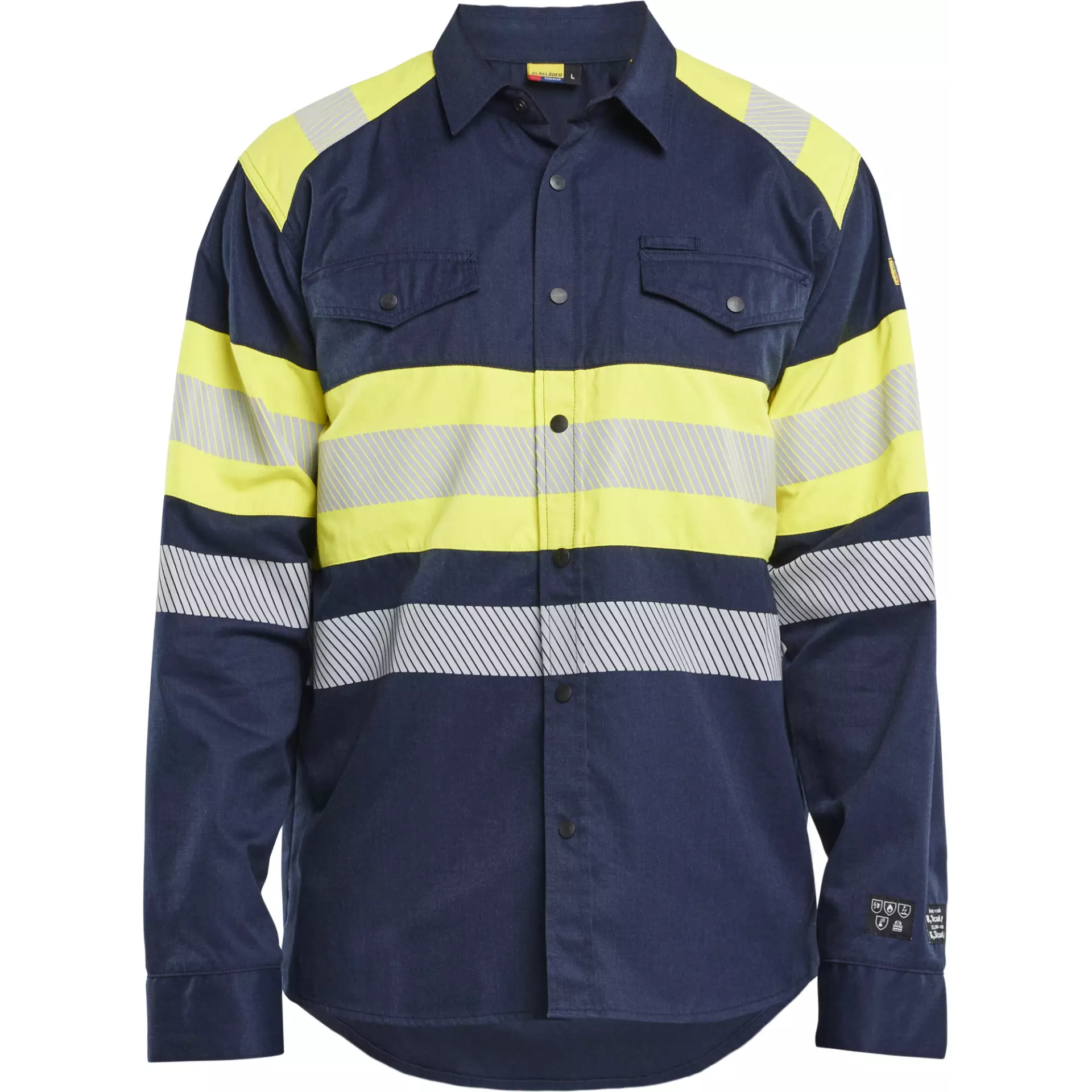 Blaklader 322915178933, Multi-Norm Shirt, Navy/Yellow, image 1