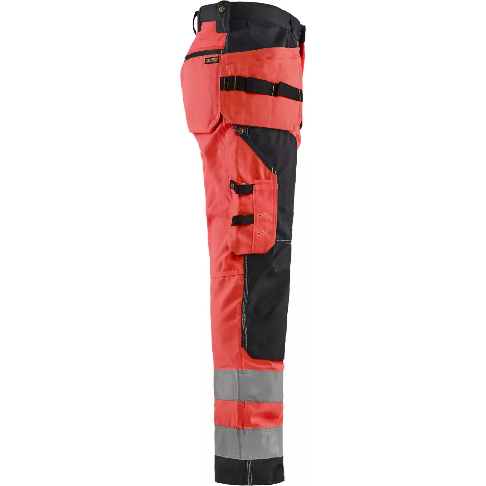 Blåkläder 156818115599, High Vis Craftsman Work Pants, Red/Black, image 2, gallery thumbnail