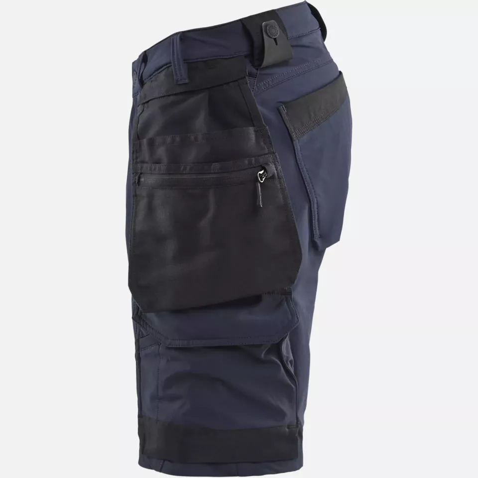 Blaklader 170216458699, 4-Way Stretch Craftsman Shorts, Dark Navy/Black, image 3, gallery thumbnail