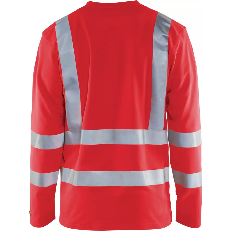 Blaklader 338110705500, High Vis UV Protection Long Sleeve Shirt, Red, image 4, gallery thumbnail