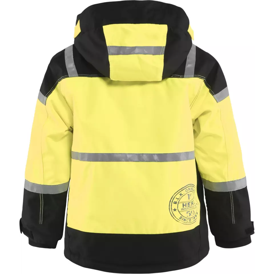 Blåkläder 485819779933, Children's Winter Jacket, Black/Yellow, image 4, gallery thumbnail