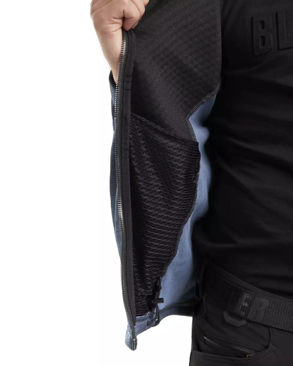 Blaklader 354025338299, Hooded Sweatshirt with Zipper, Dove Blue/Black, image 8, gallery thumbnail