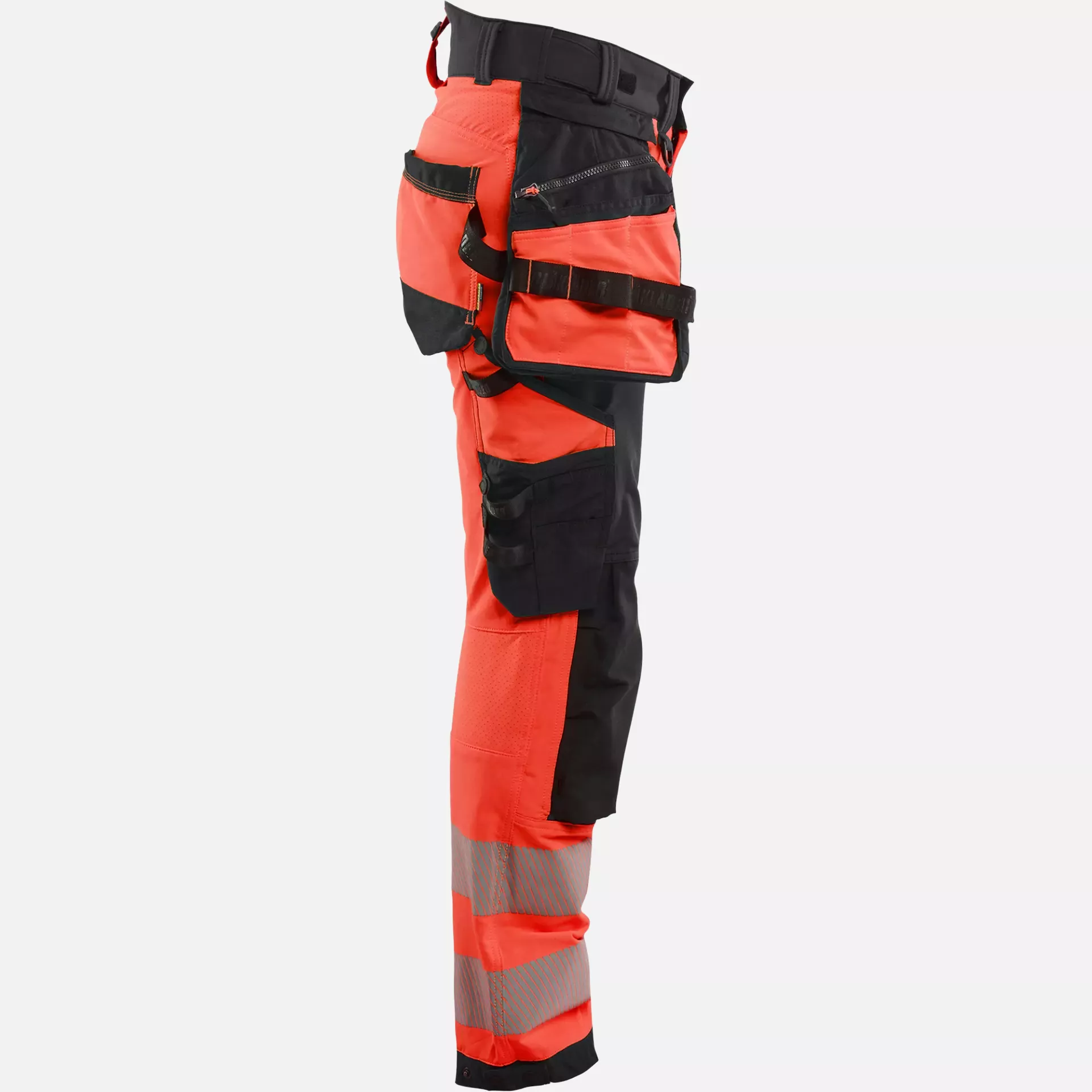 Blaklader 702216485599, High Vis Damen 4-Wege Stretchhose, Rot/Schwarz, image 8