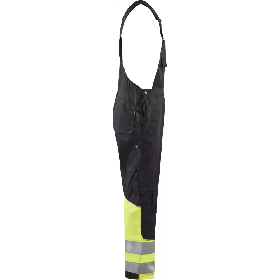 Blaklader 266218009933, High Vis Bib and Brace, Black/Yellow, image 2, gallery thumbnail