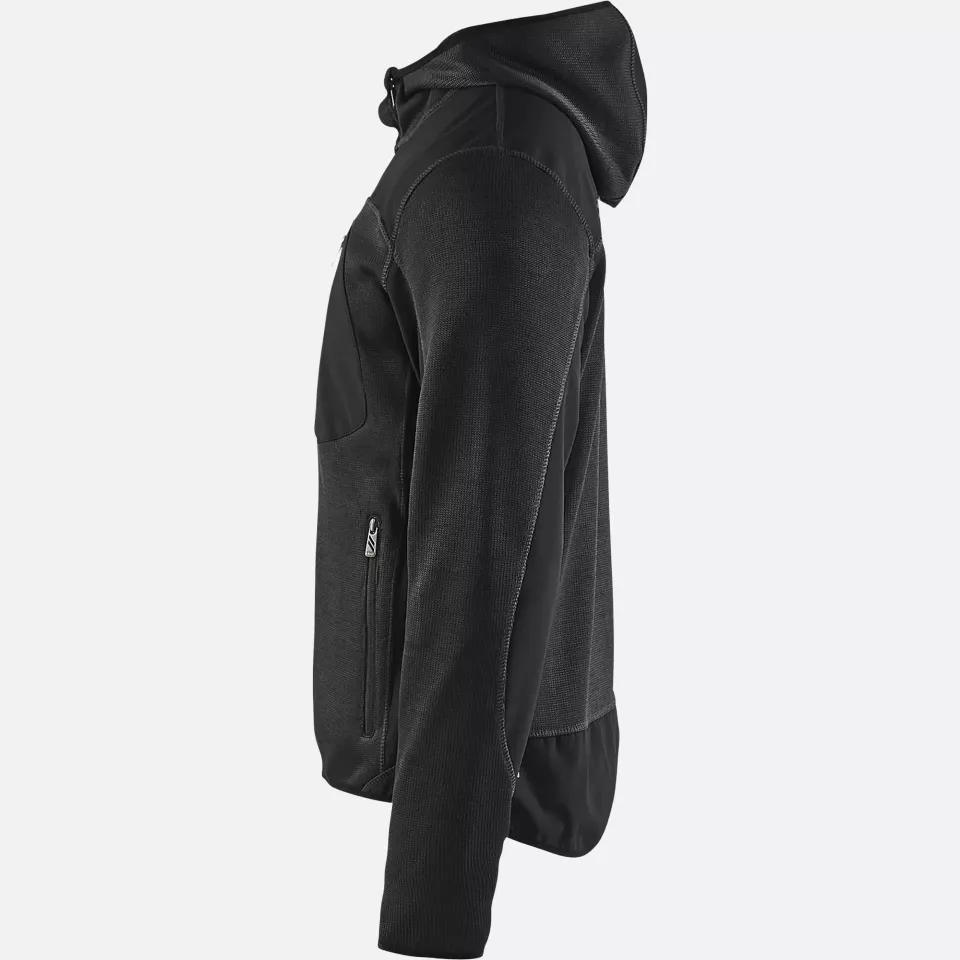 Blaklader 493021179799, Softshell Knitted Jacket, Dark Grey/Black, image 3, gallery thumbnail