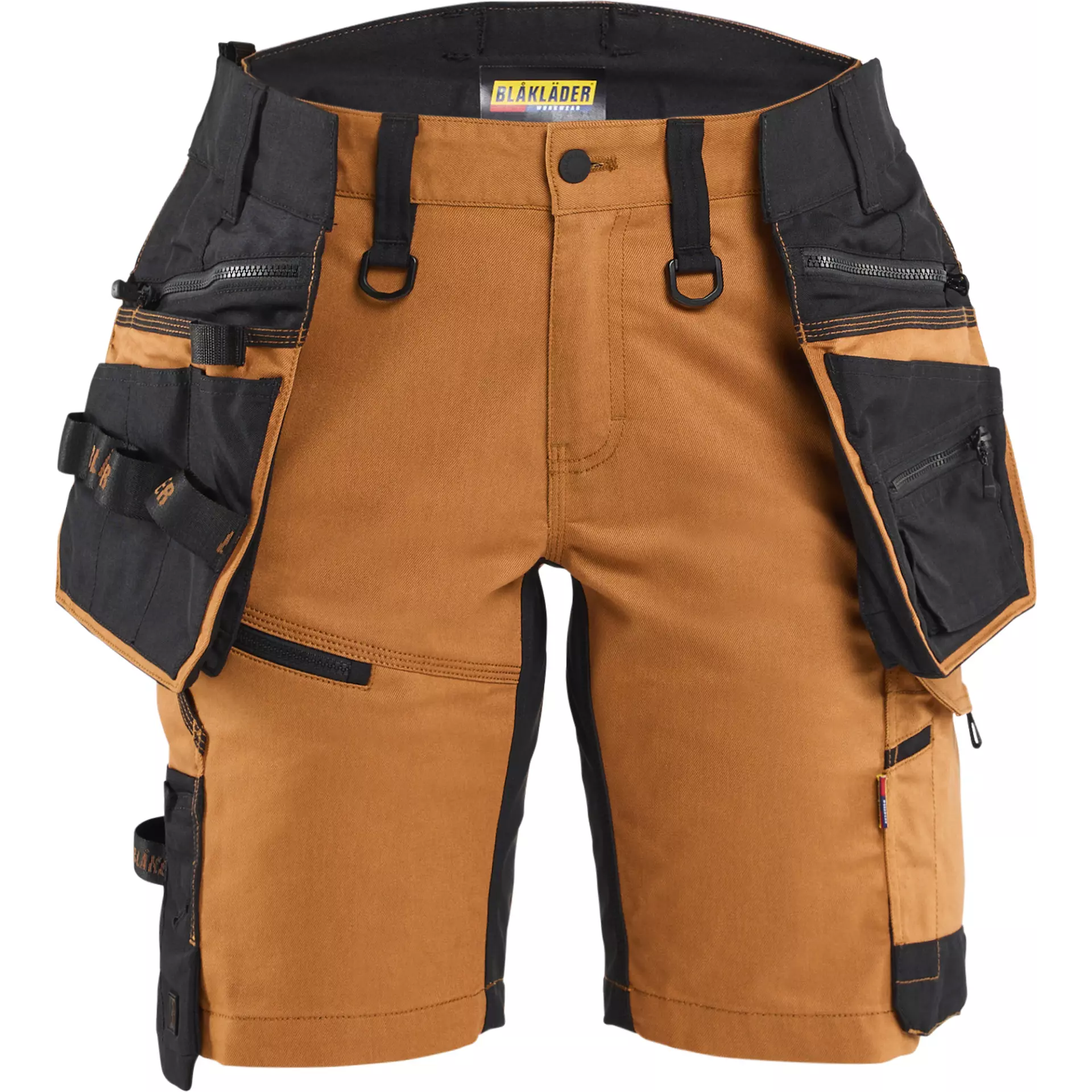 Blaklader 717511494099, STRIKER Ladies Stretch Craftsman Shorts, Rust/Black