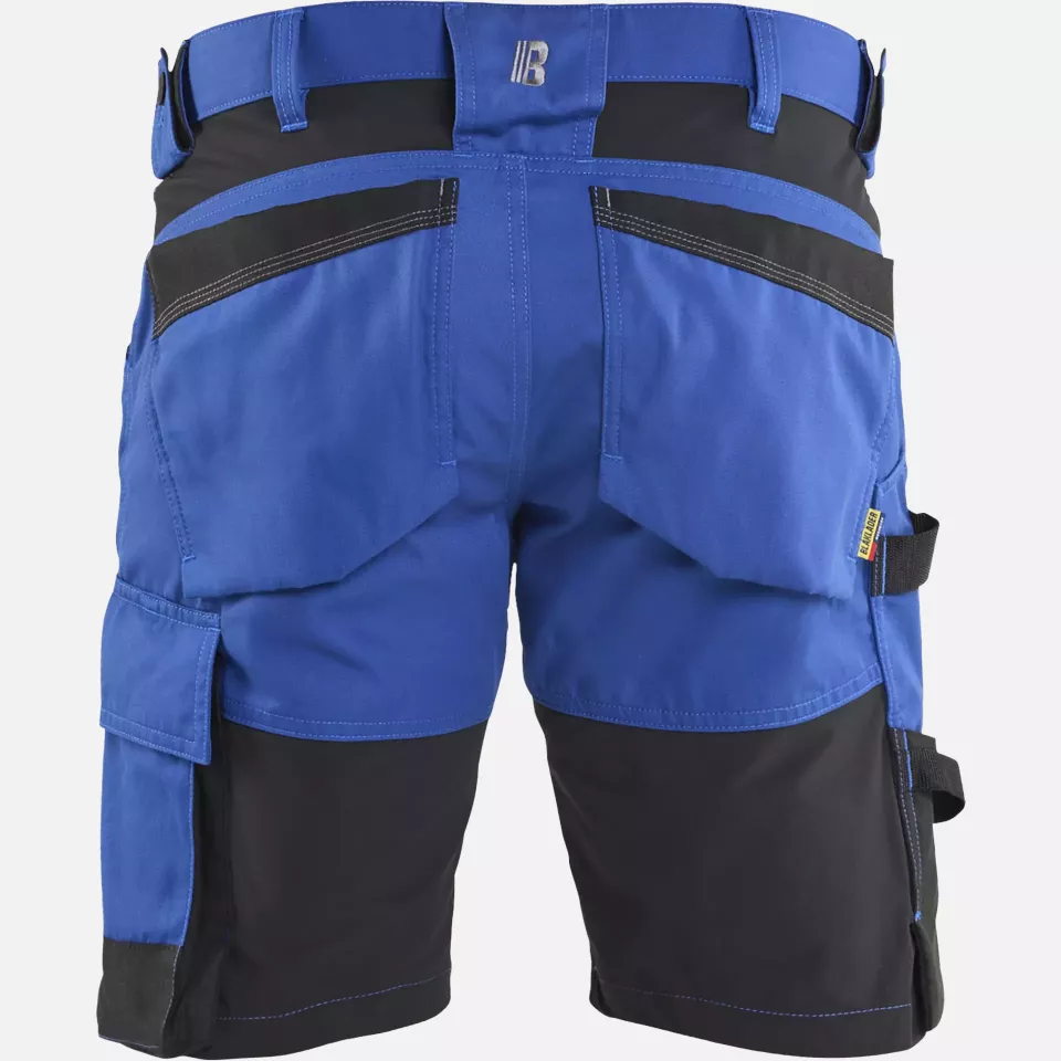 Blaklader 175318328599, Stretch Craftsman Shorts, Royal Blue/Black, image 4, gallery thumbnail
