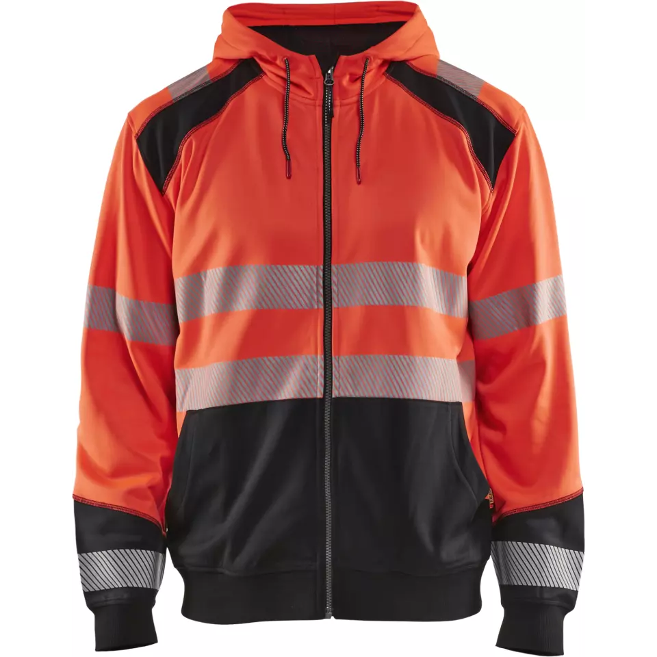 Blaklader 354625285599, High Vis Hooded Sweatshirt, Red/Black