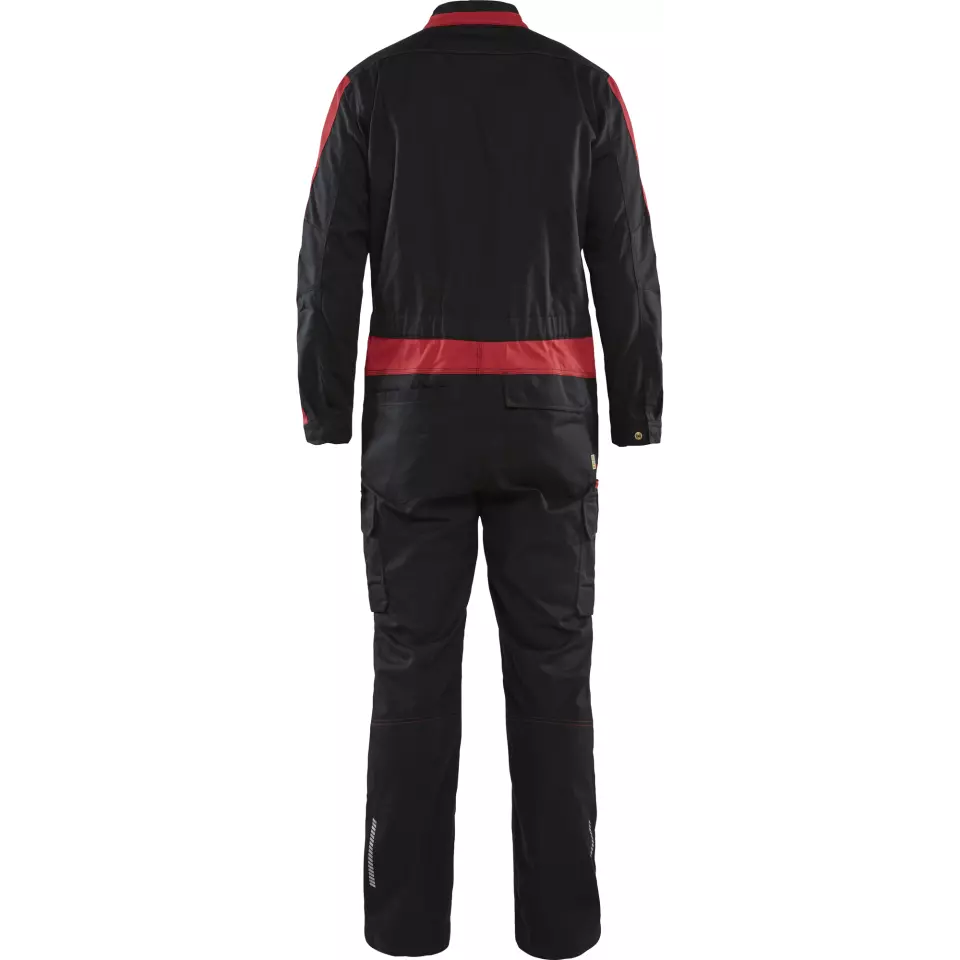 Blaklader 614418329956, Industrial Stretch Coverall, Black/Red, image 4, gallery thumbnail