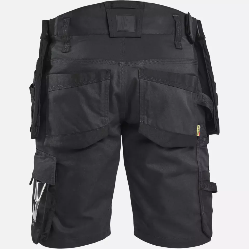 Blaklader 197211499999, STRIKER Stretch Craftsman Shorts, Black/Black, image 4, gallery thumbnail