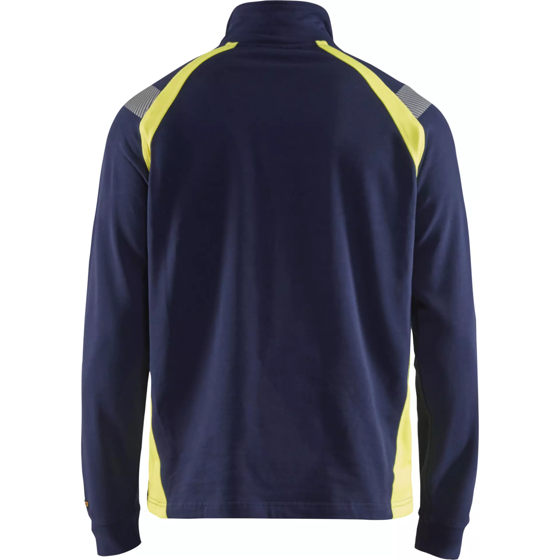 Blåkläder 343211588933, Half-Zip Sweatshirt, Navy Blue/ Yellow, image 4