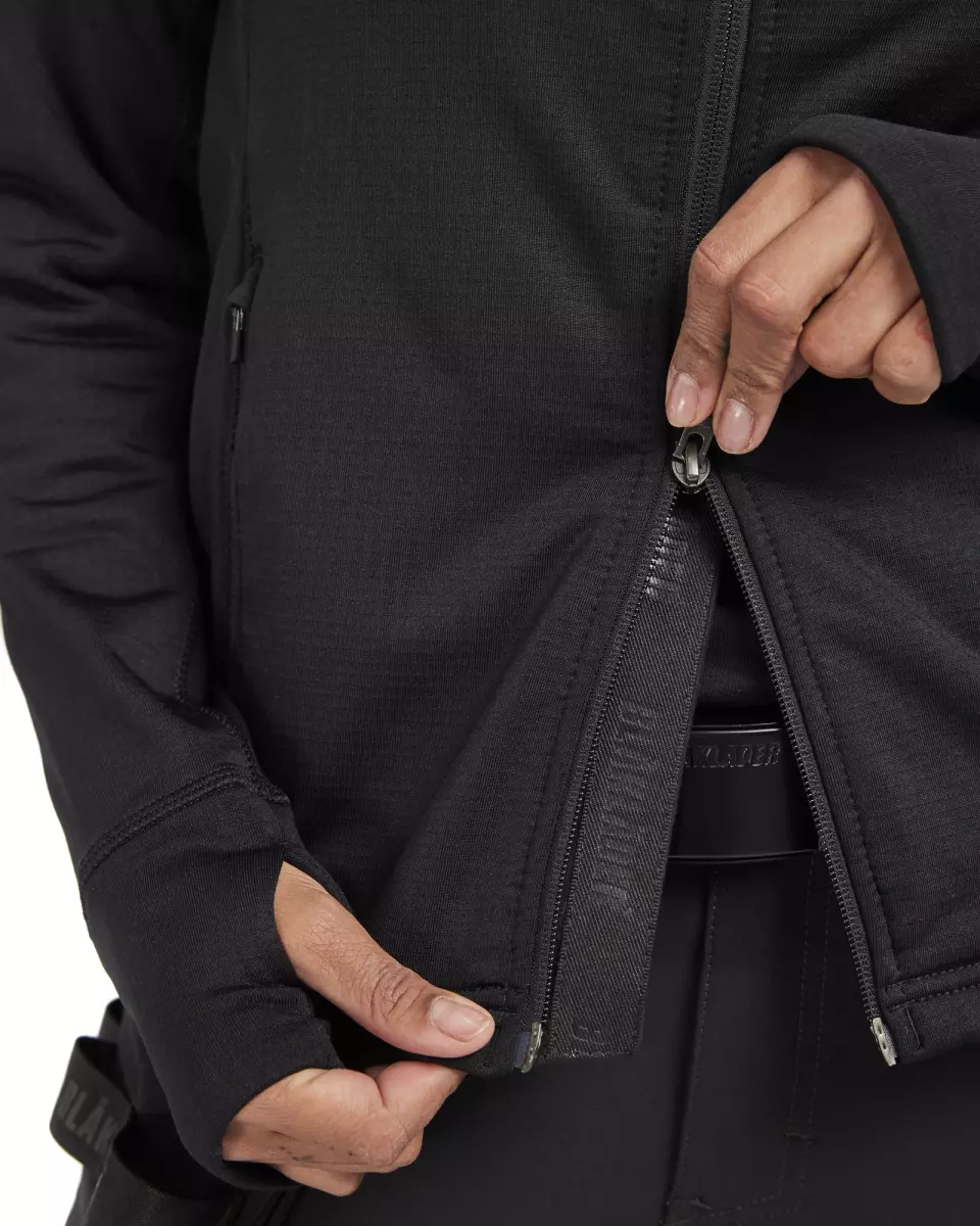 Blåkläder 474525399900, STRIKER Women's Fleece Jacket, Black, image 8, gallery thumbnail