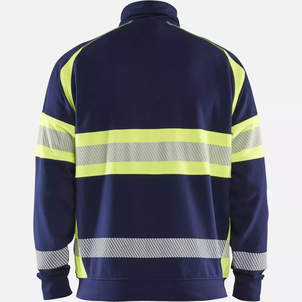 Blaklader 355111588933, High Vis Sweatjacke, Marineblau/ Gelb, image 4, gallery thumbnail