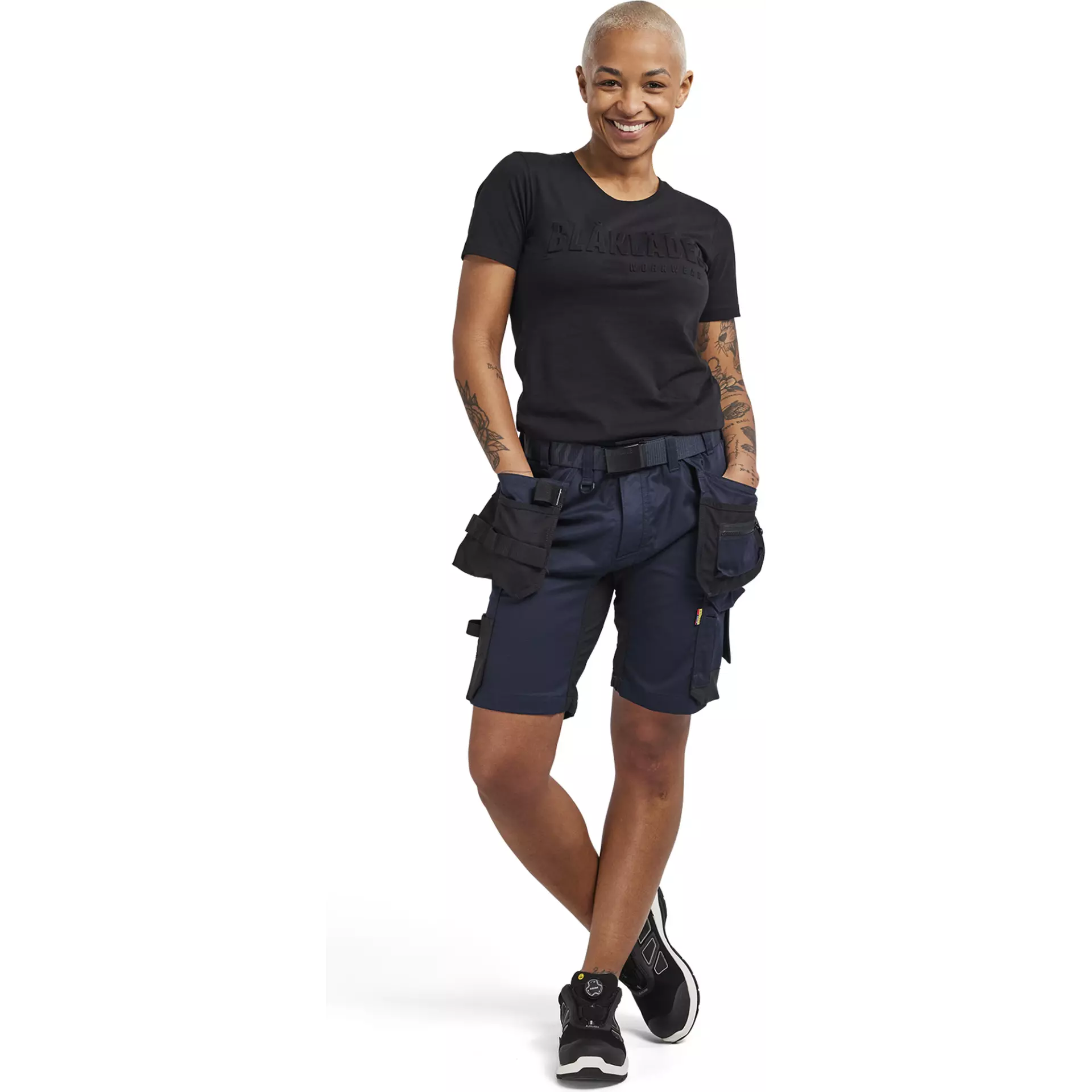 Blaklader 713318328600, Ladies Stretch Craftsman Shorts, Dark Navy, image 5