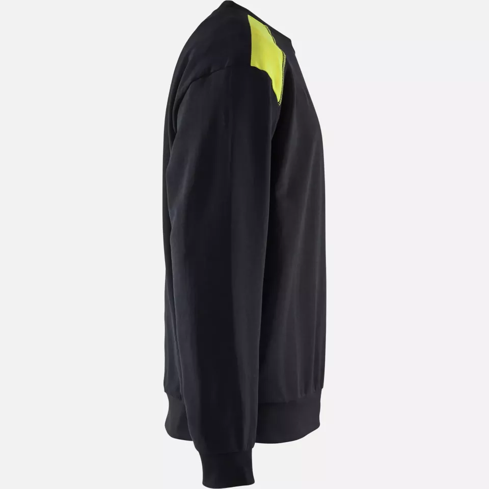Blaklader 358011589933, Sweatshirt, Black/Yellow, image 2, gallery thumbnail