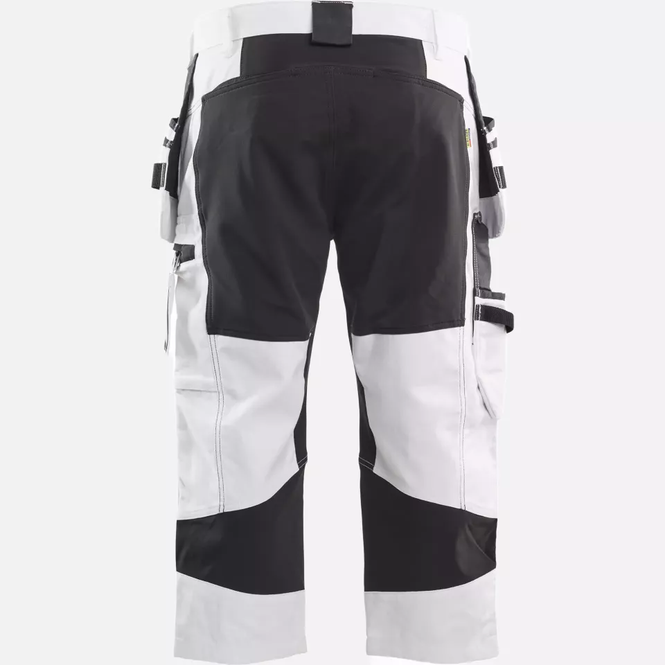 Blaklader 191213101099, Painter Pirate Stretch Shorts, White/Black, image 4, gallery thumbnail