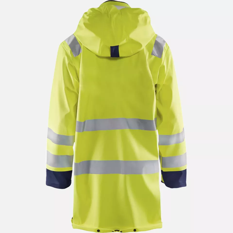 Blaklader 432620053389, High Vis Raincoat, Yellow/Navy, image 4, gallery thumbnail
