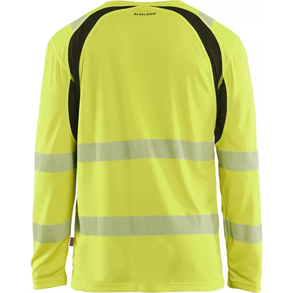 Blaklader 359910133399, High Vis UV Protection Long Sleeve Shirt, Yellow/Black, image 4, gallery thumbnail