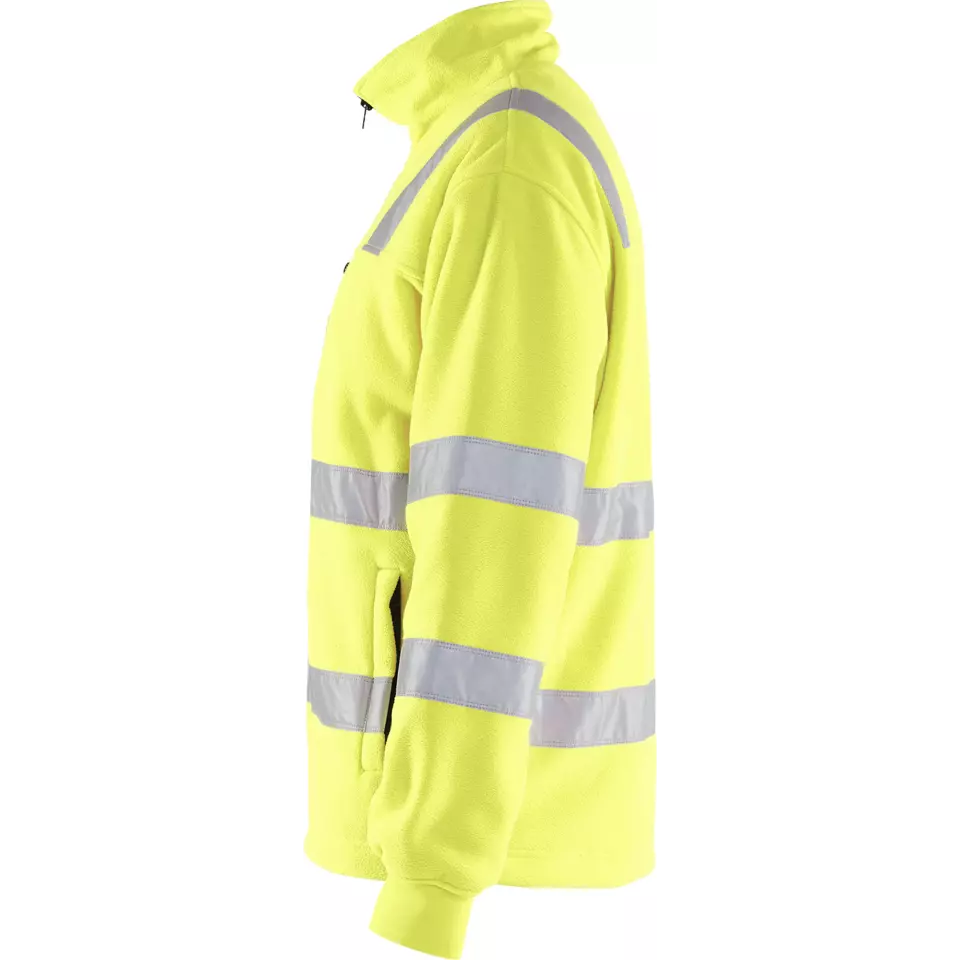 Blåkläder 485325603300, High Vis Fleece Jacket, Yellow, image 3, gallery thumbnail