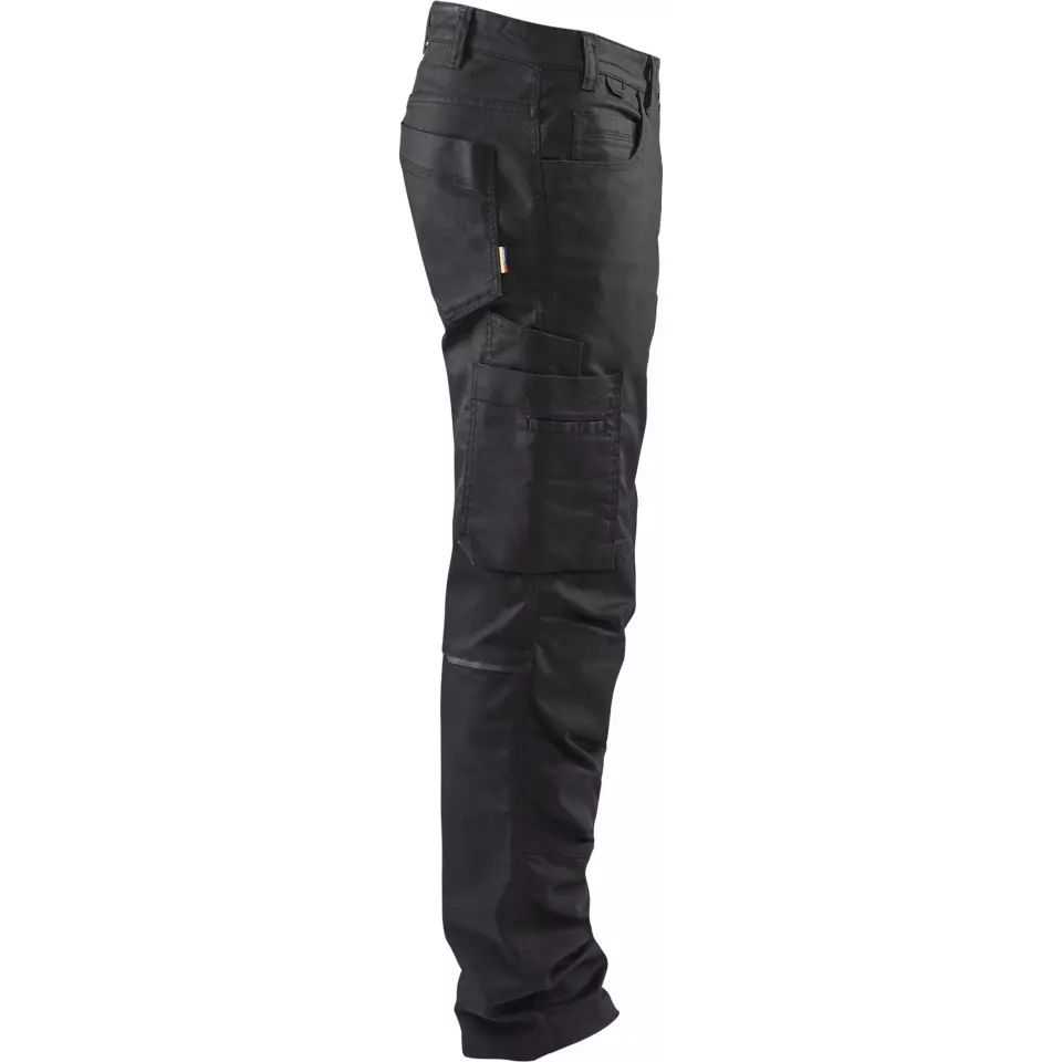 Blaklader 143911419999, Stretch Denim Work Trousers, Black/Black, image 2, gallery thumbnail