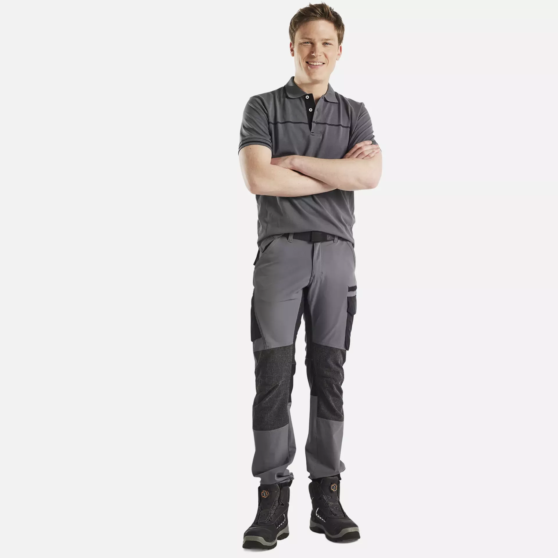 Blaklader 142216459699, 4-Way Service Stretch Work Trousers, Medium Grey/Black, image 5
