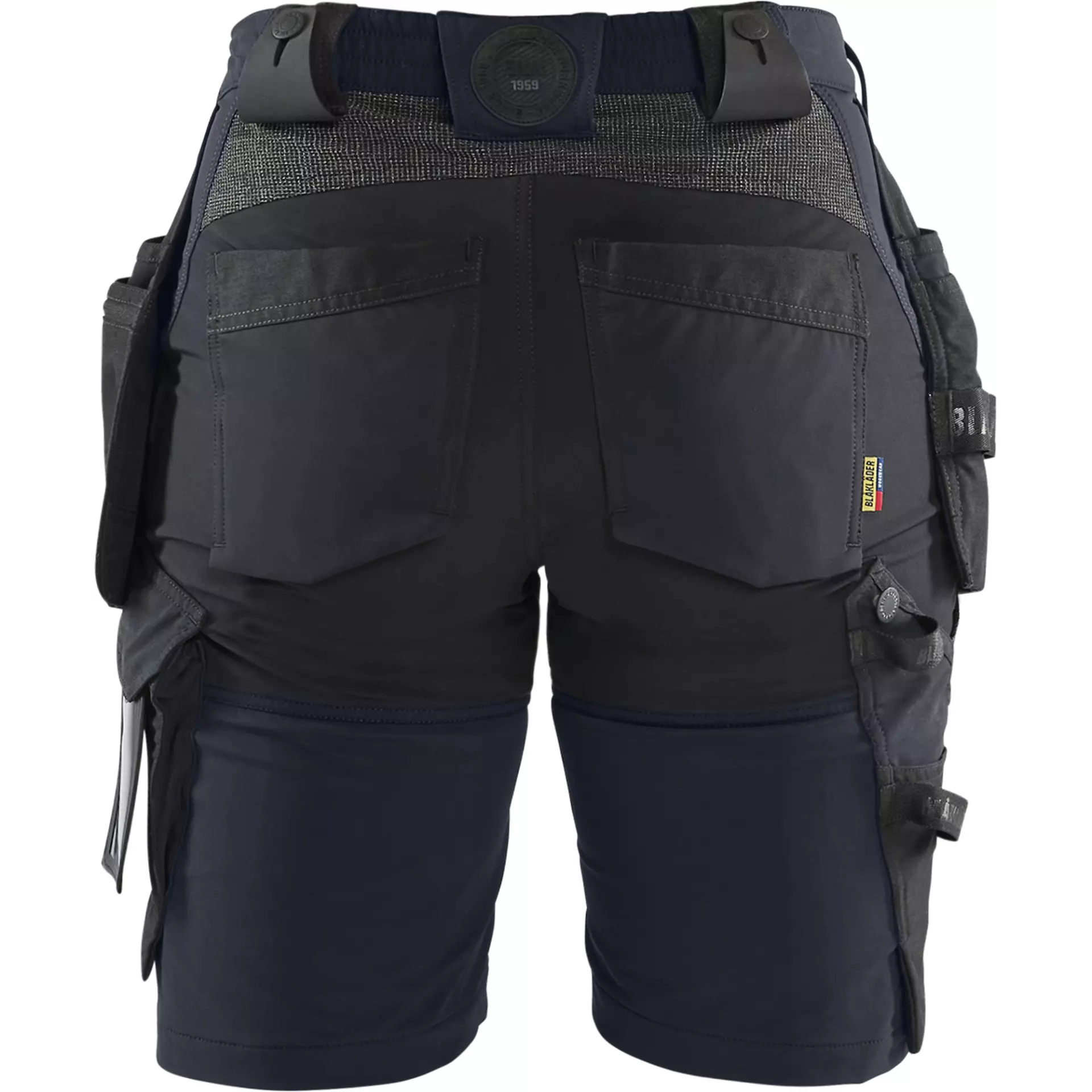 Blaklader 718316458699, Ladies 4-Way Stretch Craftsman Shorts, Dark Navy/Black, image 4