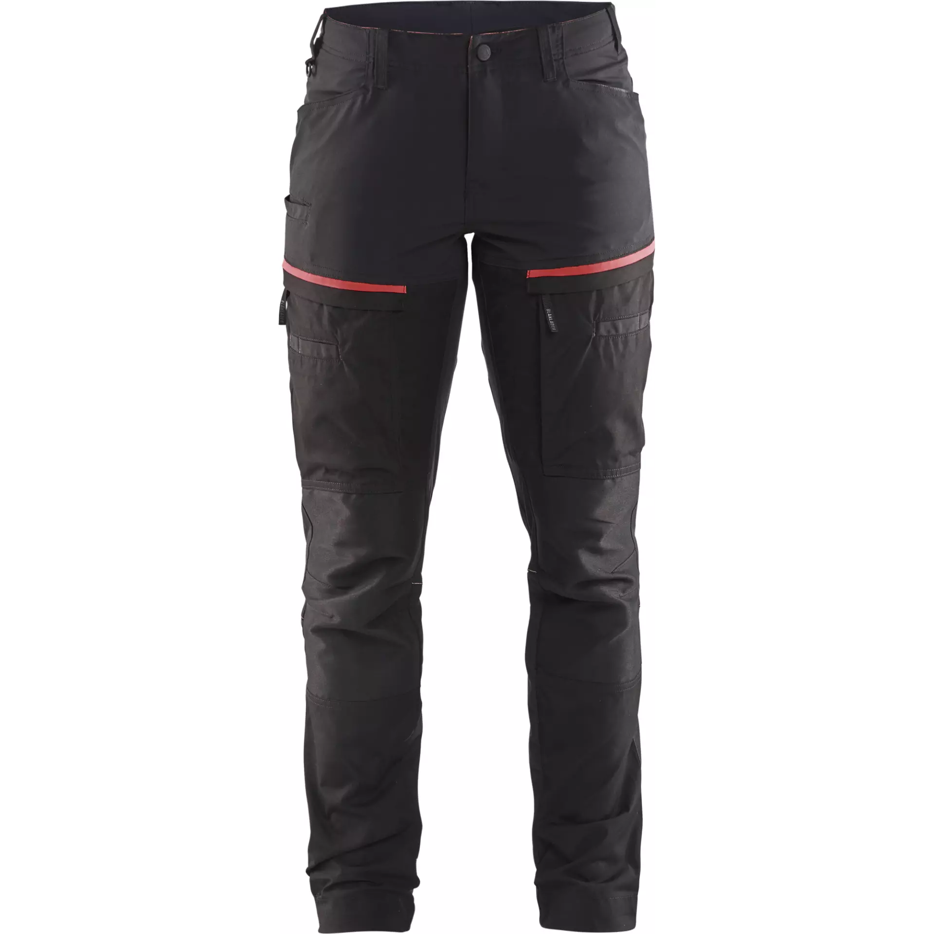 Blaklader 716618459956, Ladies Stretch Service Trousers, Black/Red