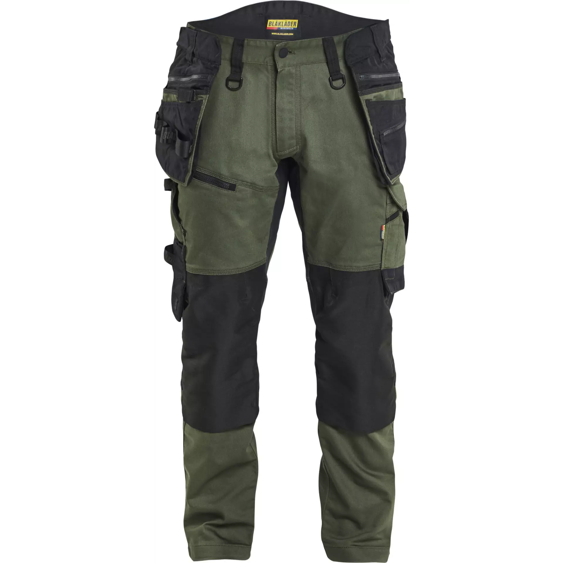 Blaklader 197011494298, STRIKER Stretch Craftsman Work Trousers, Forest Green/Black