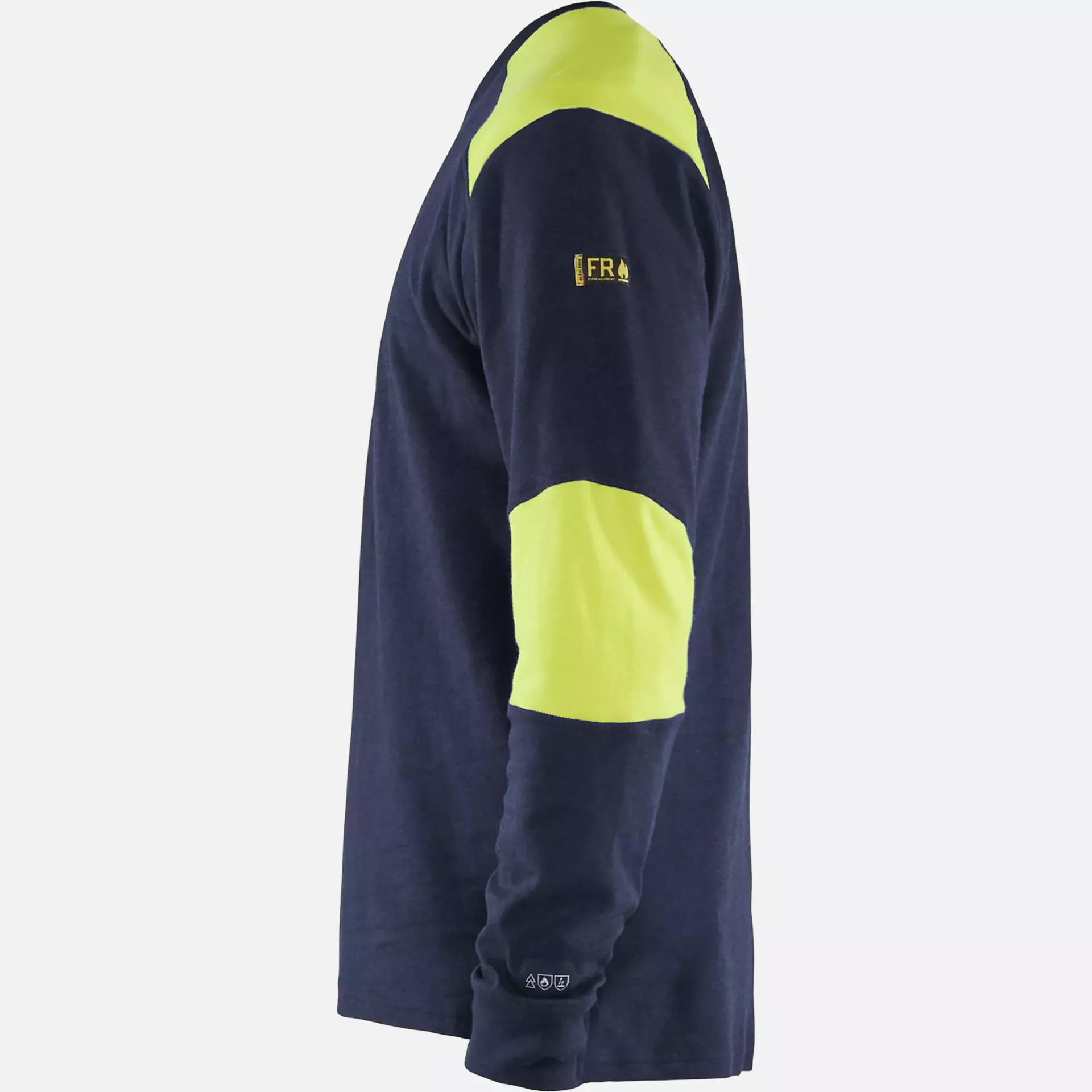 Blaklader 345717618933, Flame Resistant Long Sleeve Shirt, Navy/Yellow, image 3