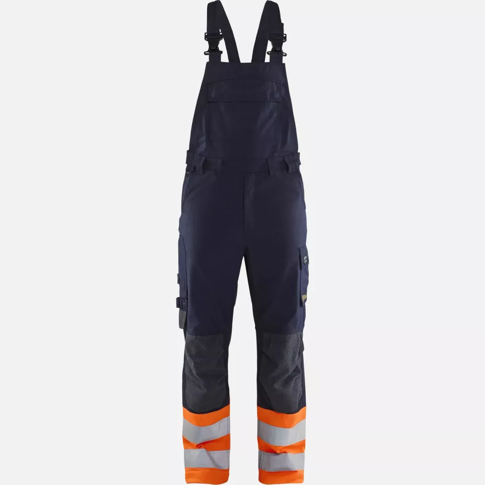 Blaklader 288815138953, Multi-Norm Bib and Brace, Navy/Orange, image 1, gallery thumbnail