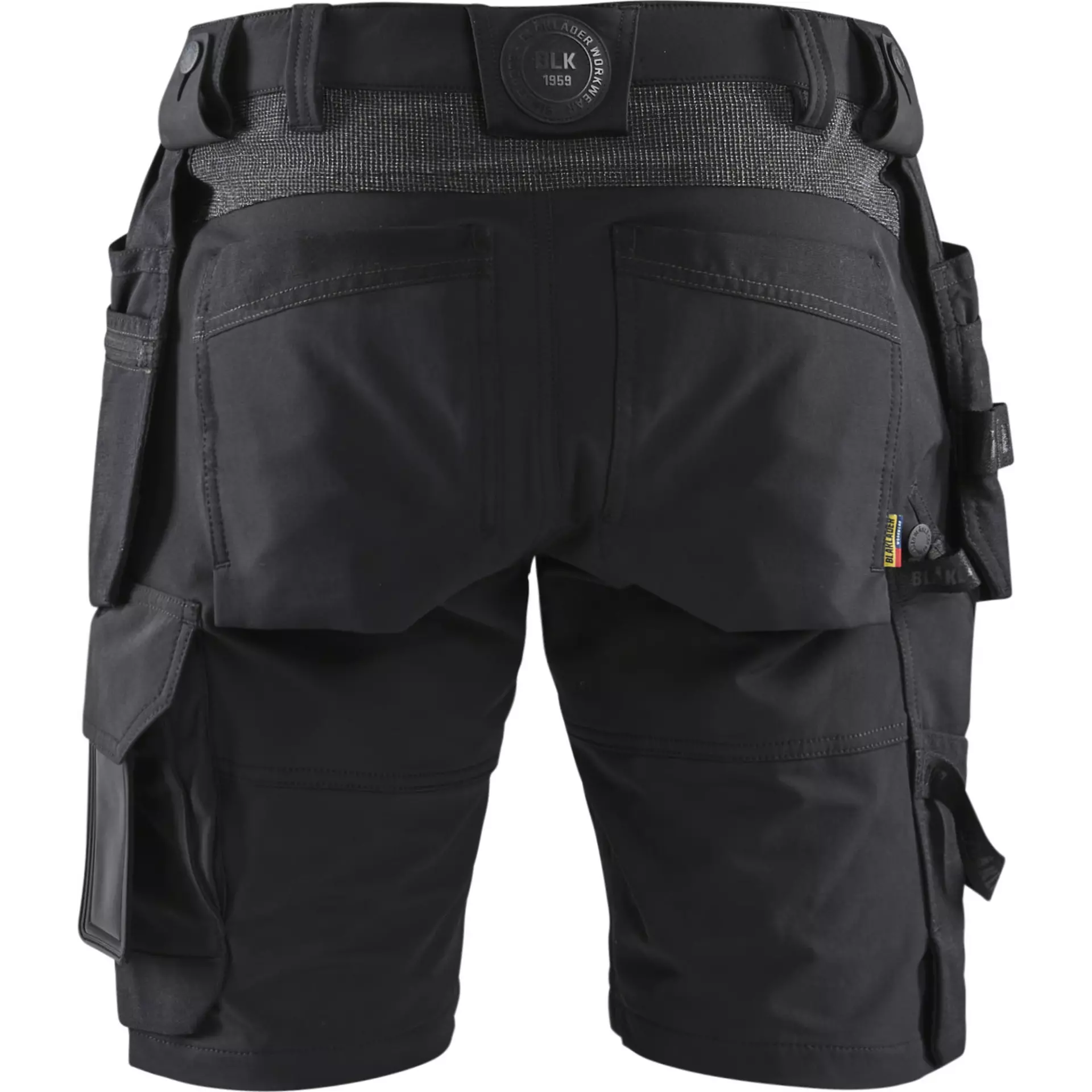 Blåkläder 152016459998, 4-Way Stretch Craftsmen Shorts, Black/Dark Grey, image 4