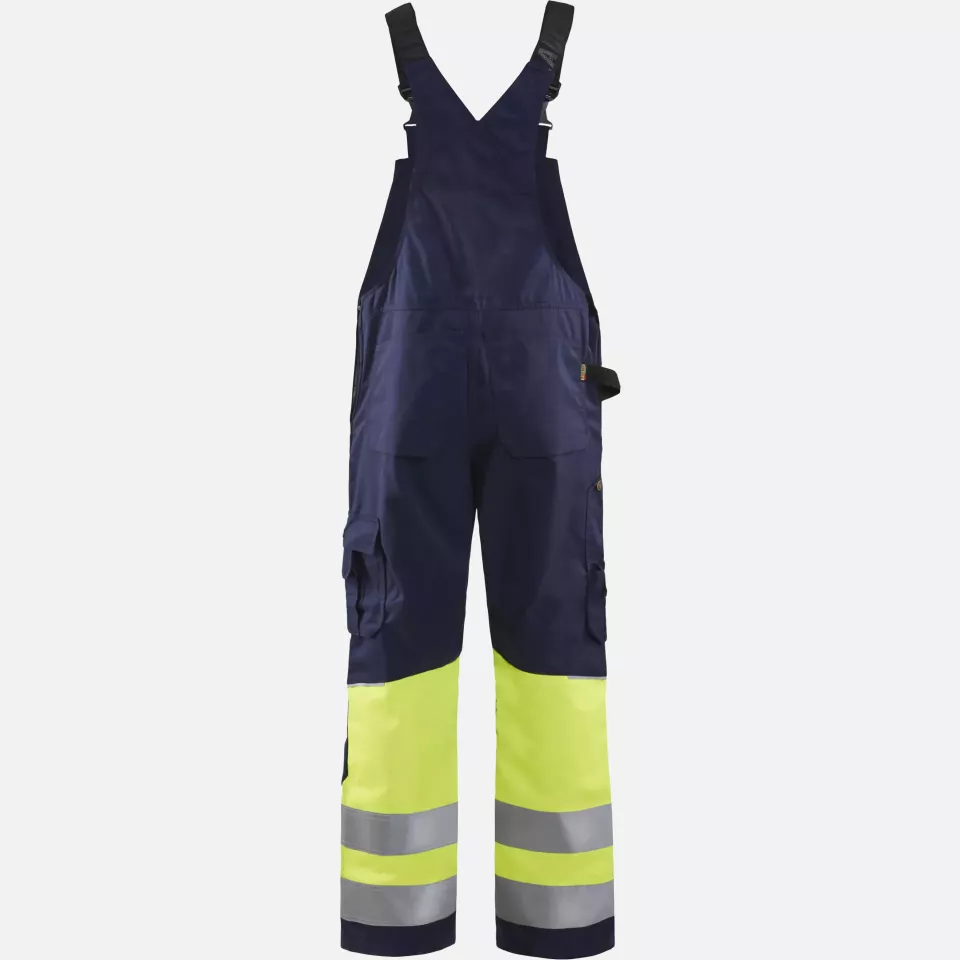 Blaklader 266218008933, High Vis Bib and Brace, Navy/ Yellow, image 4, gallery thumbnail
