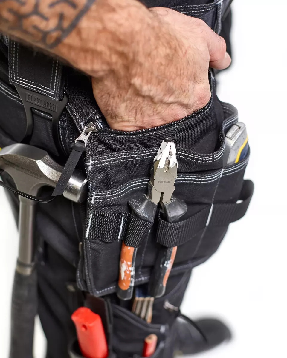 Blåkläder 199911419900, X1900 Stretch Craftsman Work Trousers, Black, image 9, gallery thumbnail