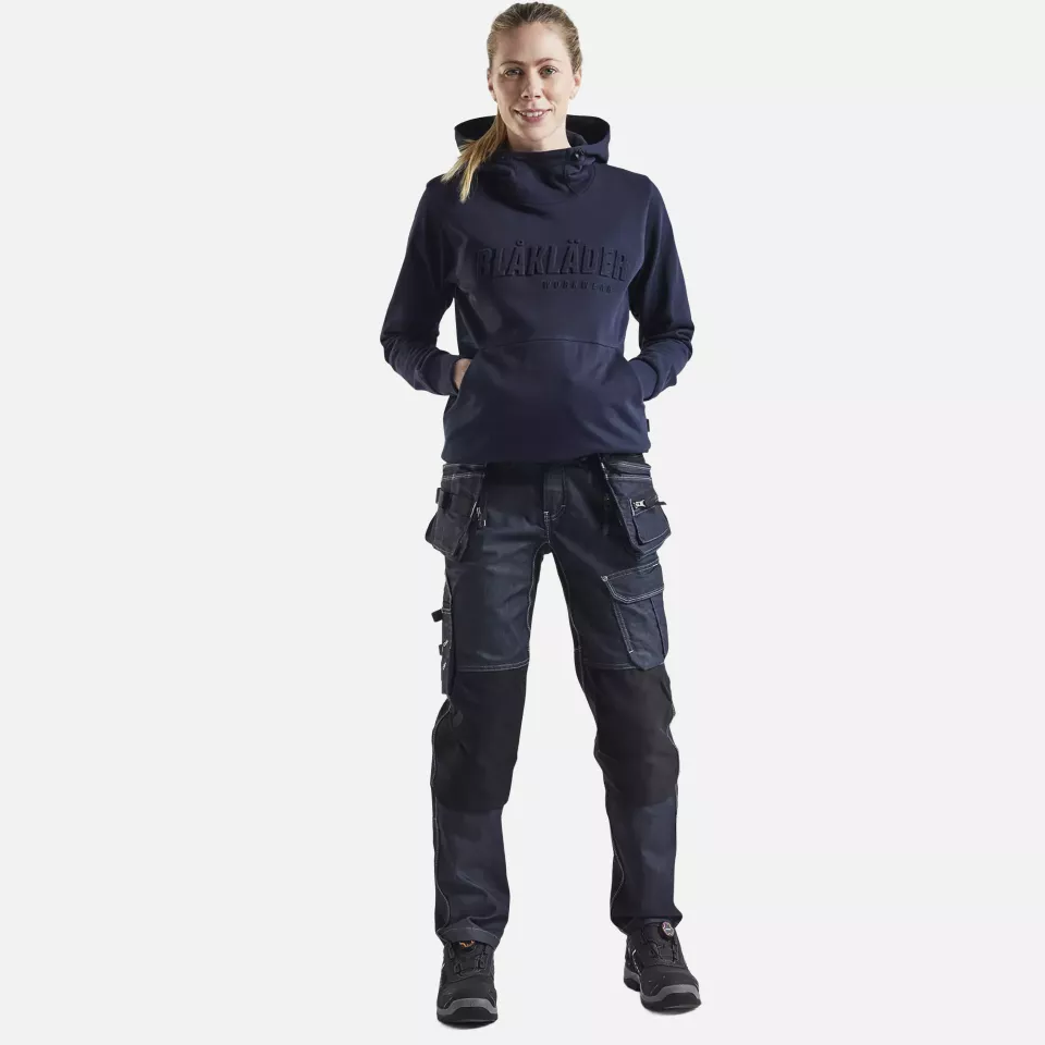 Blaklader 356011588600, 3D Women's Hooded Sweatshirt, Dark Navy Blue, image 5, gallery thumbnail