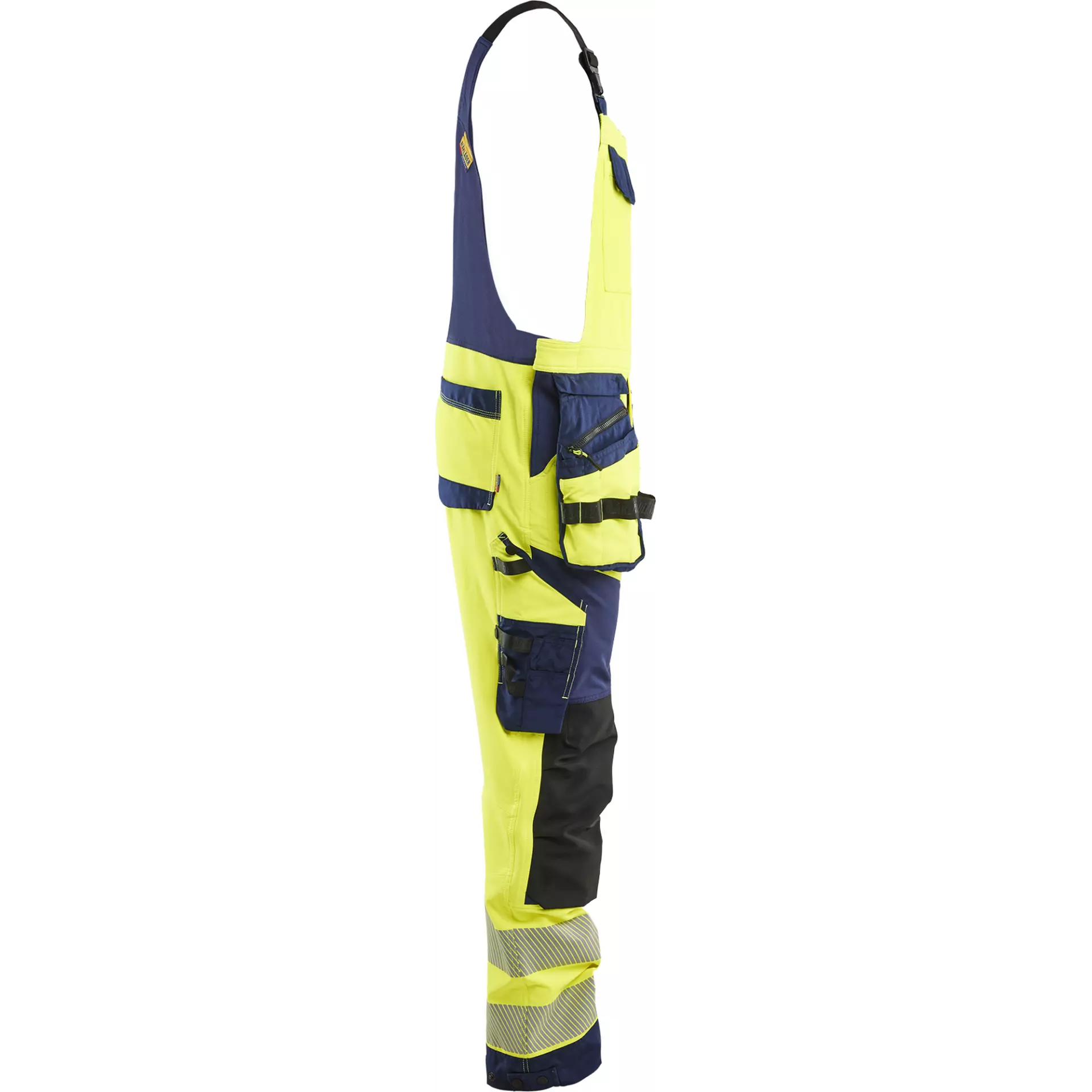 Blaklader 262616483389, High Vis 4-Way Stretch Bib and Brace, Yellow/Navy Blue, image 2