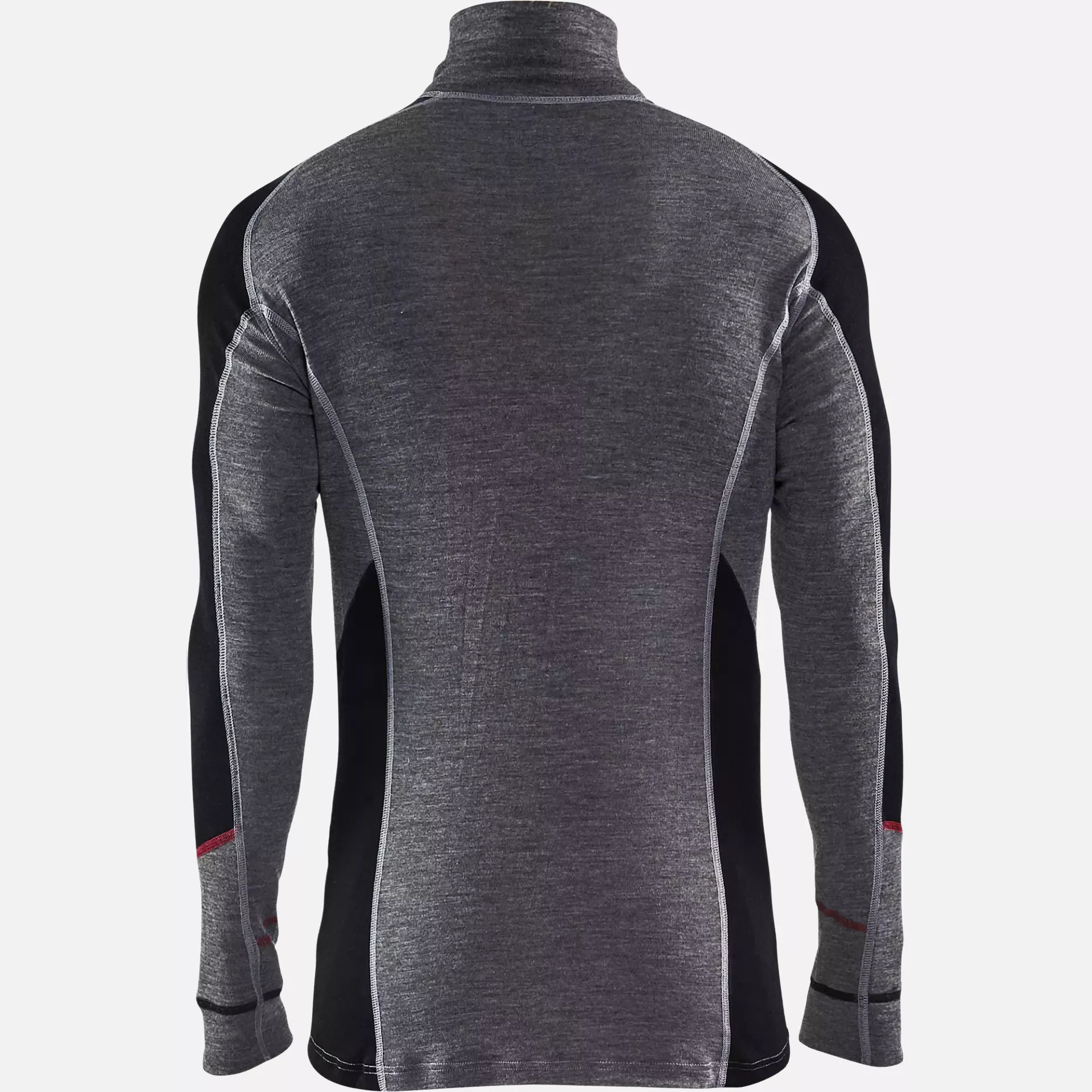 Blaklader 469917369699, XWARM Merino Wool Zip Undershirt, Medium Grey/Black, image 3