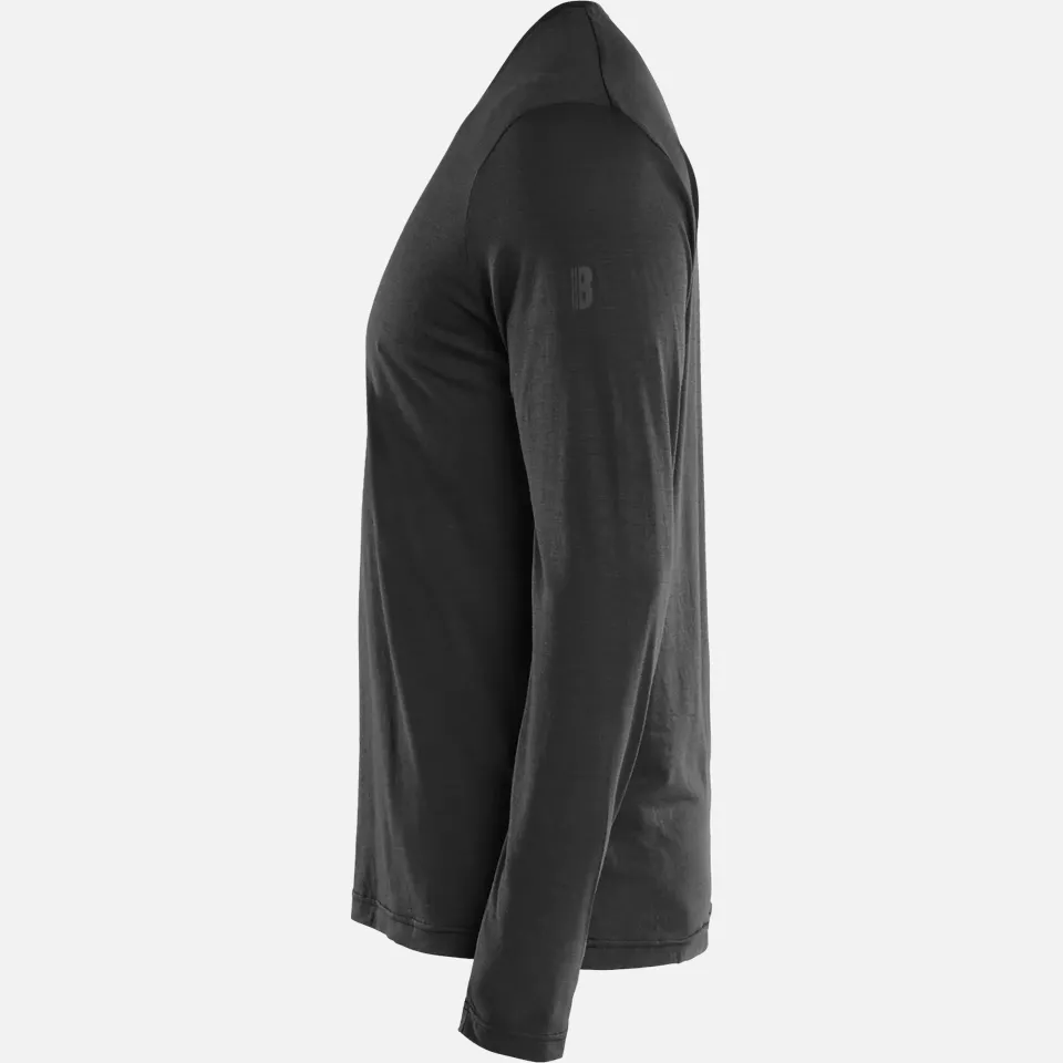Blaklader 353817439900, Merino Wool Long Sleeve Shirt, Black, image 3, gallery thumbnail