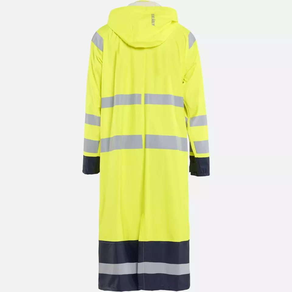 Blaklader 432520003389, High Vis Raincoat, Yellow/Navy, image 4, gallery thumbnail