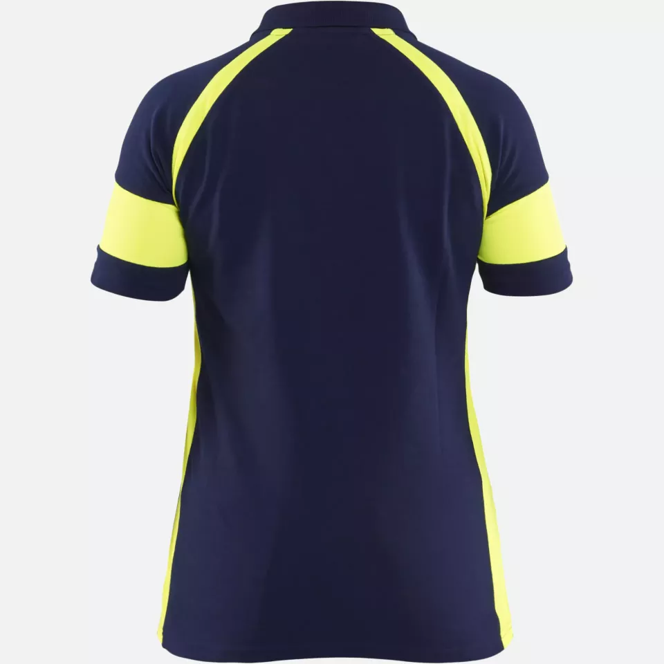 Blaklader 352910508933, High Vis Women's Polo Shirt, Navy Blue/ Yellow, image 4, gallery thumbnail