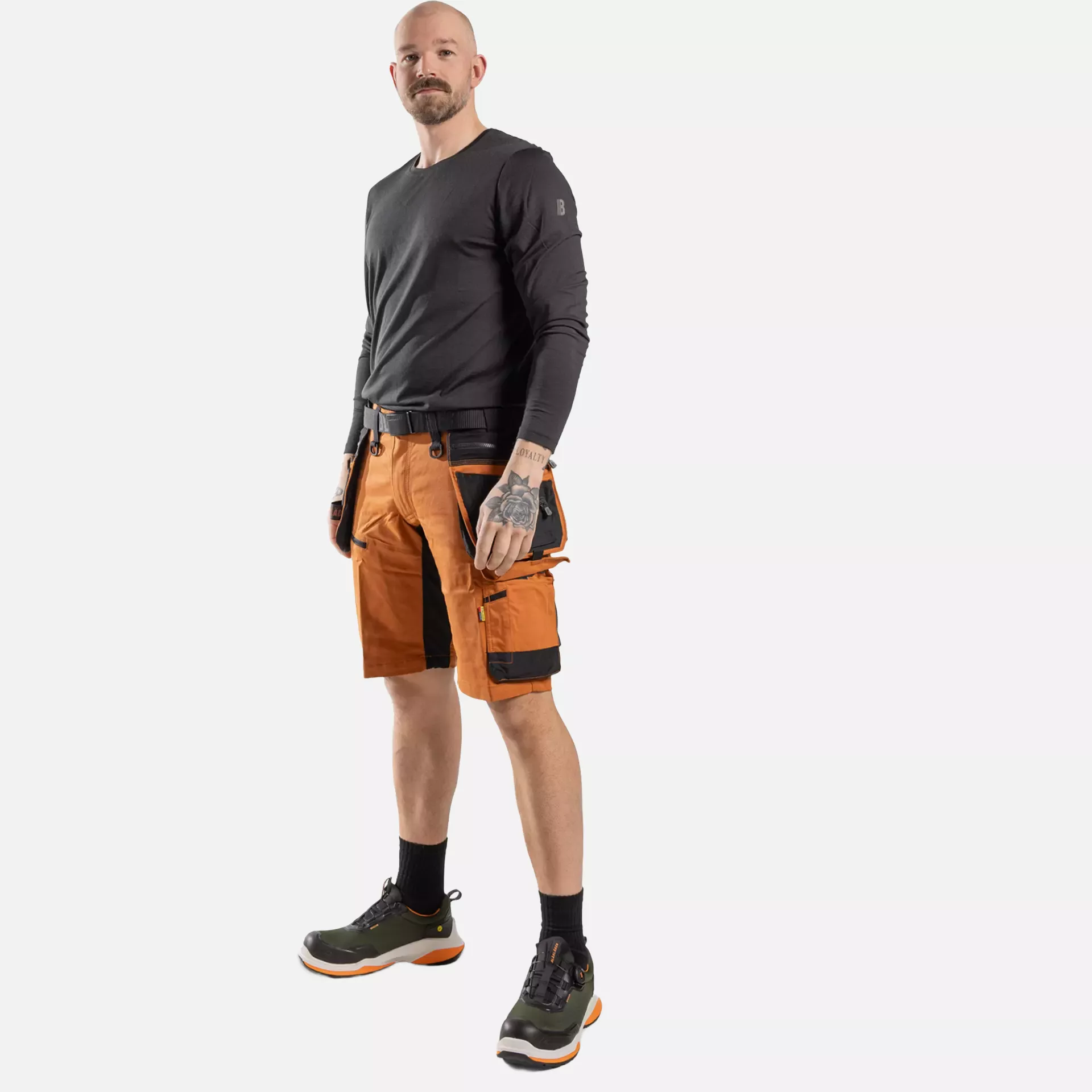 Blaklader 197211494099, STRIKER Stretch Craftsman Shorts, Rust/Black, image 5