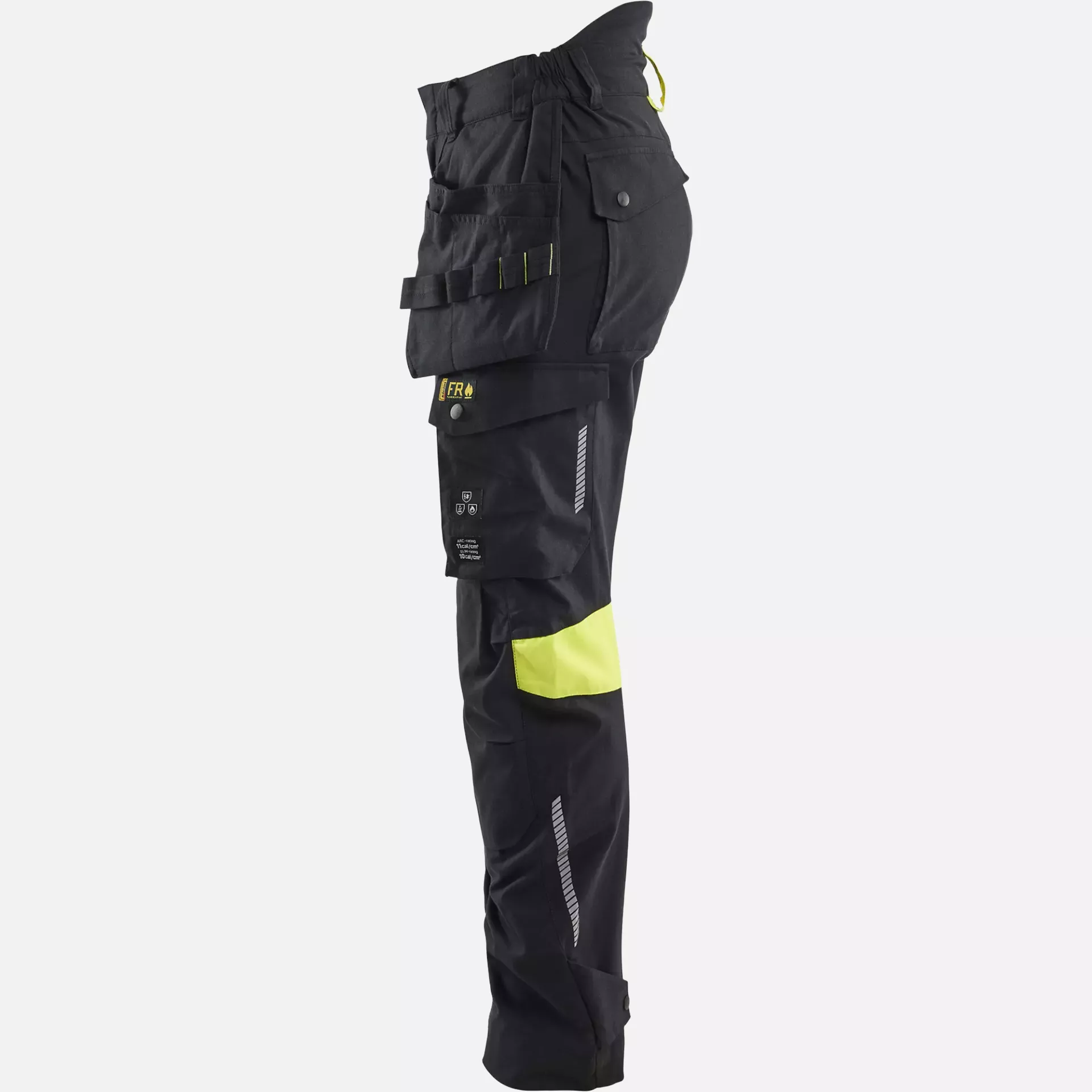 Blaklader 710815129933, Damen Handwerker Arbeitshose, Schwarz/Gelb, image 3