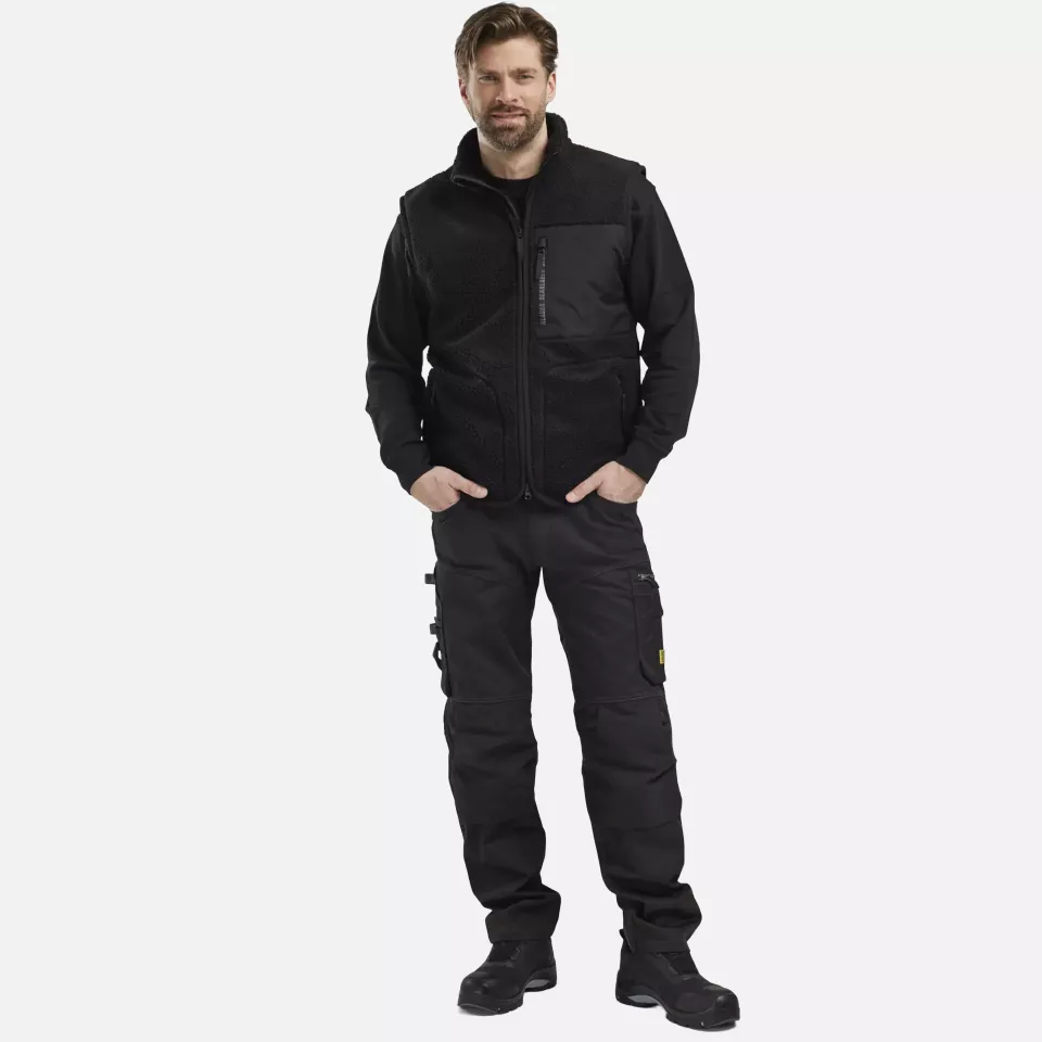 Blaklader 382029559900, Pile Vest, Black, image 5, gallery thumbnail