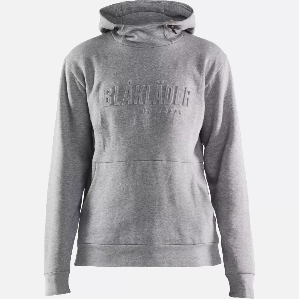Blaklader 356011579000, 3D Women's Hooded Sweatshirt, Grey Melange, image 1, gallery thumbnail