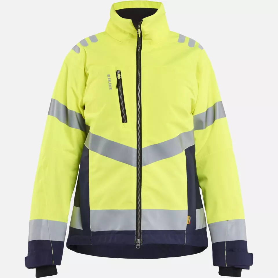 Blaklader 476219773389, Women's High Vis Winter Jacket Lightly Lined, High Vis Yellow/Navy Blue, image 1, gallery thumbnail