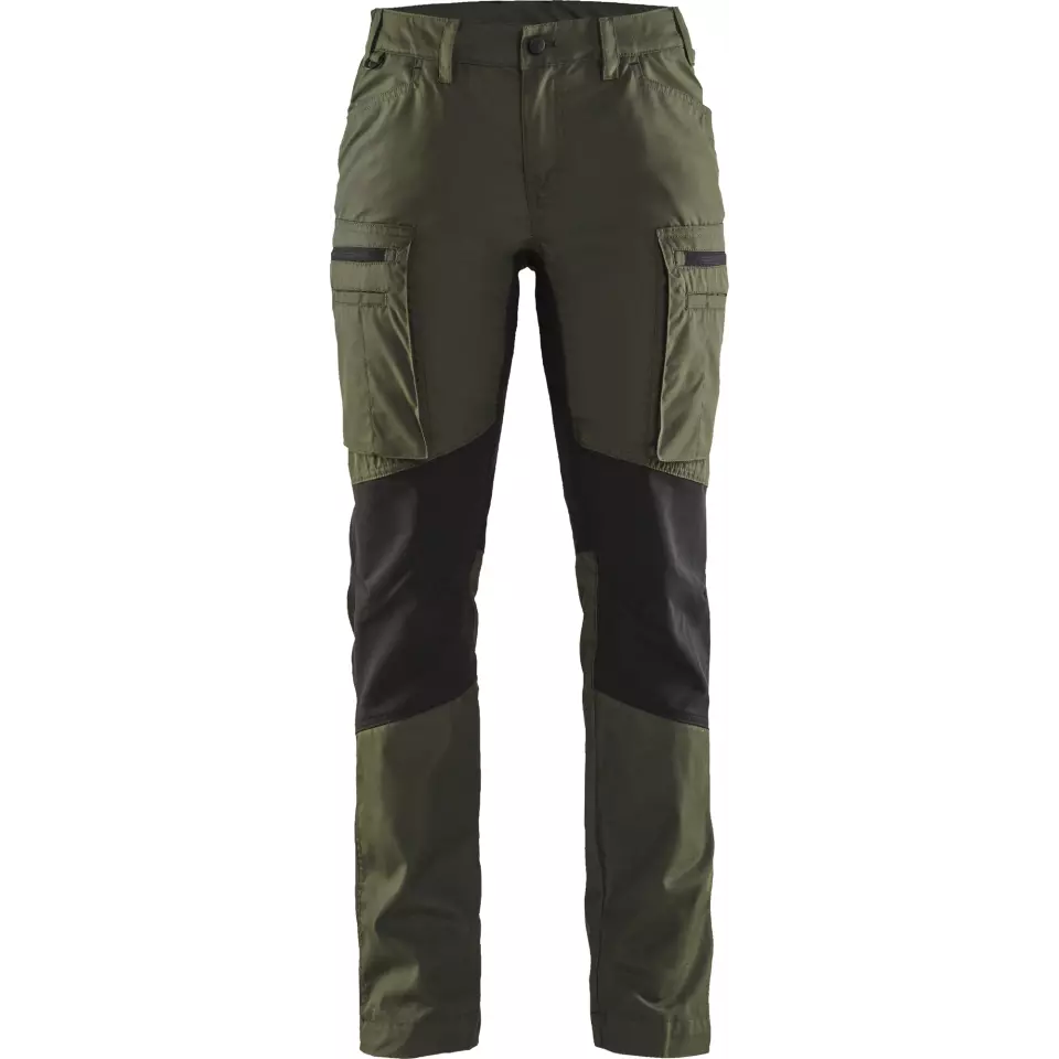 Blaklader 715918454298, Women's Stretch Work Trousers, Forest Green/Black