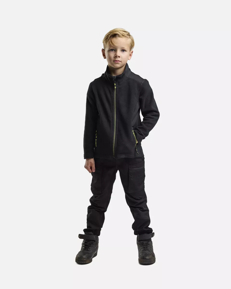 Blaklader 520610109933, Kids Microfleece Pullover, Black/High Vis Yellow, image 5, gallery thumbnail